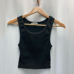 Reformation cropped Adel tank in black
